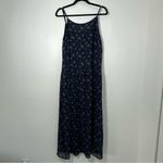 Vince  Calico Floral Shirred Waist Silk Midi Dress Size L Photo 3