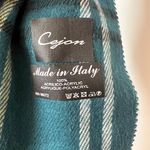 NWOT Cejon Blue Green Plaid Acrylic Scarf With Fringe Photo 3