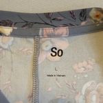 SO  Womens NWT Long Sleeve Floral Dress Size L Blue Pink Gray Crew Neck Casual Photo 6