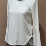Laura Scott  white swiss dot bell sleeve blouse Photo 0