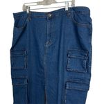 Daisy Denim Cargo Skirt Size 3X Midi Knee Length Casual Medium Wash Photo 2