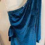 Lane 201 Teal One Shoulder Mini Dress Photo 1