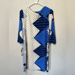 NWT Geometric Mod Petite Dress Blue — Size PL (Tiana B) Photo 1