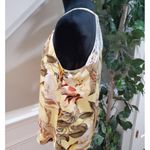 White House | Black Market WHBM Havana Tropical Print Satin Racer back Camisole in Yellow Multi sz xs Photo 6
