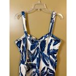 Jones New York Signature Blue and White Palm Sheath Dress Size 12 Photo 5
