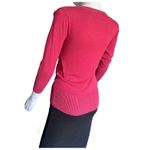 Bloom Italia women’s Size Medium Red V neck Sweater​​​​ Photo 4