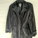 Vintage Mulberry Street Black Coat Soft Giraffe Print Button Front Jacket Size M Size M Photo 1