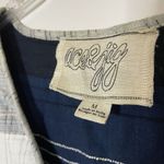 Ace & Jig  gray striped shimmer sleeveless v neck button front top Medium Photo 1