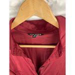 Steve Madden Sula Tie Front Satin Long Sleeve Dress in Windsor Wine Size 2 Photo 6