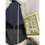 Staci Snider Dark Blue Linen Black Mesh High Low Outdoors Summer Maxi Dress Size XS Photo 7