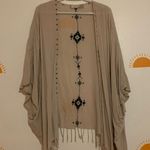 Aztec Pattern Shoulder Coverup Tan Size M Photo 0