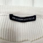 Brandy Melville Y2K Cropped Henley Style 1/4 Button Ribbed Top Ivory Women’s S Photo 4