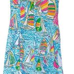 Lilly Pulitzer Dress Janice Shift Gold Mini Beach You Gotta Regatta 4 EUC Photo 1