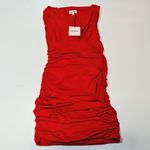 superdown Farrah Ruched Dress in Red XS Photo 2