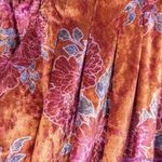 Free People NEW‎  Poets Velvet Sarong Skirt in Rust Combo, S Photo 14