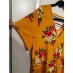 Women's Bobbie Brooks Plus 2X Yellow Floral Short Sleeve Dress Photo 2