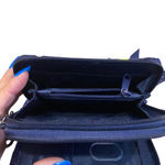 Vera Bradley Navy Blue LUCKY YOU Polka Dots Adjustable Crossbody Wallet Purse Photo 9