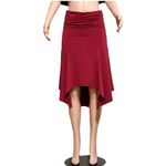 Danielle Guizio GUIZIO Soffiano Asymmetrical Skirt, Bordeaux, Small Photo 3