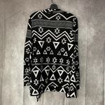 Bobbie & Brooks Bobbie Brooks Ladies Black & White Aztec Print Open Front Cardigan Size Medium Photo 4
