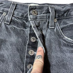 Citizens of Humanity  COH Elle Hi-Rise Cut Off Button Fly Washed Black Shorts 25 Photo 4