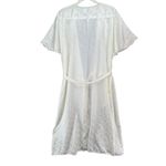 Vintage Lorraine Robe Womens M White Satin Floral Lace Feminine Boho Romantic Size M Photo 3