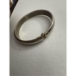 Vintage Womens Whiting &‎ Davis Co Luxury Silver Tone Hinged Bracelet Minimalist Photo 1