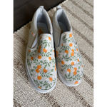 Vans Women's  Slip-On Sneakers Floral Gray Oranges Print Size 6 Photo 1