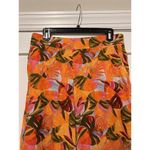C&C California Women Linen Pants Wide Leg Orange Tropical Multi Color Size Large Photo 3
