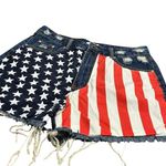 WLM Boutique American Flag Super High Waisted Denim Shorts Blue Size XL Photo 1