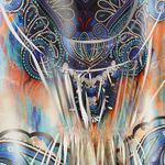 Unity World Wear Boho Sequin Top Sz 3X Y2K Paisley Festival Southwest Hippie Orange Photo 1