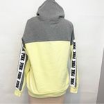PINK - Victoria's Secret Victoria’s Secret PINK colorblock Cowl Neck Sweatshirt Yellow Gray Photo 5