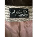 Vintage Noble Fashion Wool Coat Women’s | Herringbone Tweed Long Overcoat Size L Photo 8