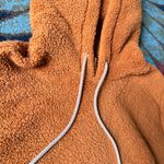 Athleta Large Orange Sherpa Tugga Hoodie Active Winter Fall Soft Cattail Brown Photo 2