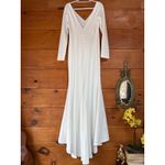 Lulus NWT  Feeling of Forever White Long Sleeve Mermaid Maxi Dress Wedding XXS Photo 3