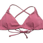 ANDIE  The Elwood Bikini Top Mulberry Pink Swimwear Tie Neck Adjustable Large NWT Photo 0