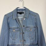 Veronica Beard  Jayla Peplum Denim Jean Jacket Size Small Photo 4