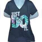 Nike 🪩4/$20!!  Colorful Slim Fit Athletic Tee “Just Do It” Black Sz M 🪩4/$20!! Photo 0