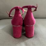 White House | Black Market WHBM Bethanny Heels Pink Suede Chunky Block Heel Ankle Strap Women’s Size 8.5 Photo 2