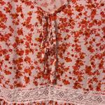 Maurice's Floral Red and White Women's Top Photo 2