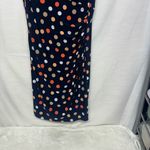 American Living  Navy and Orange Polka Dot Midi Dress Photo 3