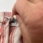 Bryn Walker  Ella Red White Striped Wide Leg Cropped Linen Pant Womens Size Small Photo 2