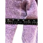 SO Purple Chenille V Neck Cropped Sweater Women's XL Ribbed Texture Photo 3