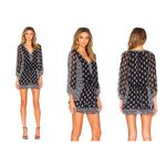 Joie  'Kessler' Printed Silk Mini-Dress, Caviar Black- Size XSmall Photo 1