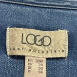 LOGO By Lori Goldstein Logo Lori Goldstein Frayed Hem Denim Jean Jacket NWT 20W Photo 2