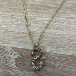 S initial necklace Gold Photo 2