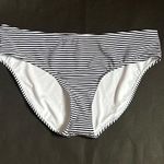 Niptuck. NWOT Navy & White Striped Bikini Bottoms. full Coverage. Size 10 Photo 0
