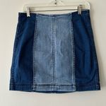 PacSun Denim Skirt Two Tone Panel Blue Short Mini Stretch Womens Skirt Size 28 Photo 1
