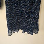Madewell  Crinkle Georgette Mini Dress in Floral Blue Black Women's Size M Photo 8