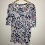 cha cha vente Beautiful Tie Dye Print‎ Mesh Blouse Plus Size Photo 2