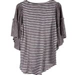 GiGiO Striped Wide Bell Sleeve Cottagecore Prairie Blouse White Photo 4